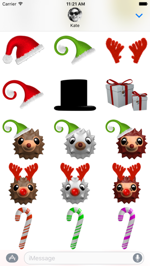 HedgeHoger Heads Christmas Stickers(圖3)-速報App