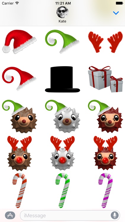 HedgeHoger Heads Christmas Stickers