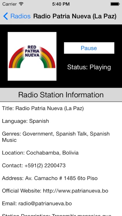 Bolivia Radio Live Player (La Paz/Quechua/Aymara) screenshot-4