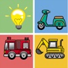 Icon Vehicles Transportation Remember Matching Kid Game