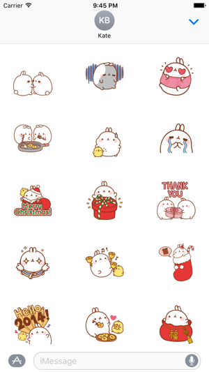 Molang The Rabbit for Christmas Stickers Pack(圖5)-速報App