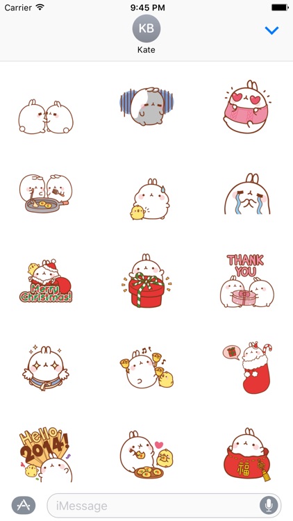 Molang The Rabbit for Christmas Stickers Pack screenshot-4