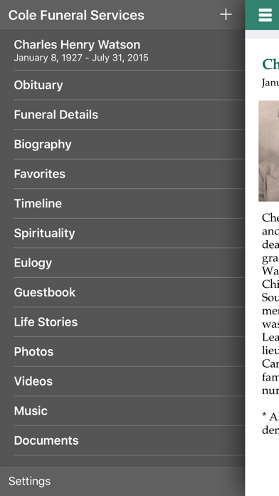 Cole Funeral Services screenshot 2