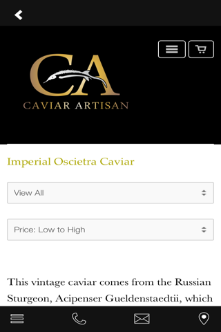 Caviar Artisan screenshot 2