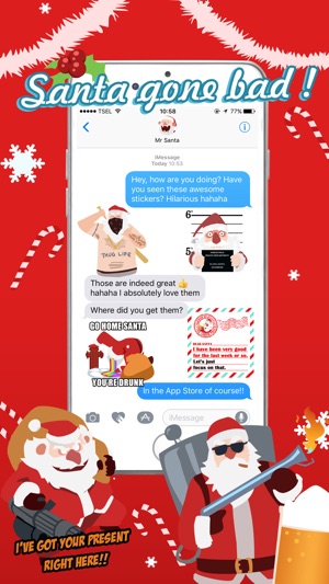 Shocking Santa - Santa Claus Gone Bad Stickers(圖2)-速報App