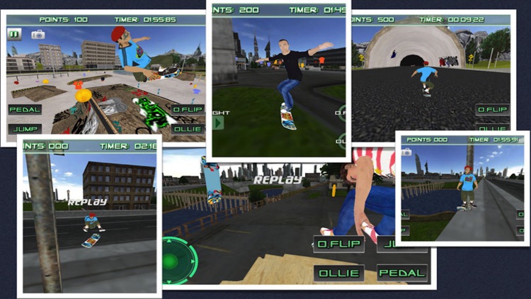 Skateboarding 3D Skater Die Hard Skate Board Game screenshot-3