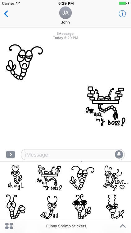 Funny Shrimp Stickers screenshot-3