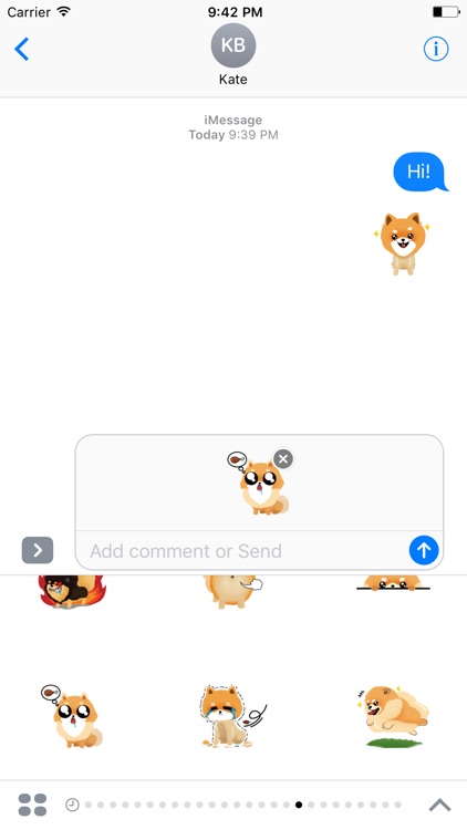 Cute Pom Dog Sticker screenshot-3