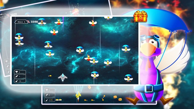 Space Shooter Chicken: War Ship(圖3)-速報App