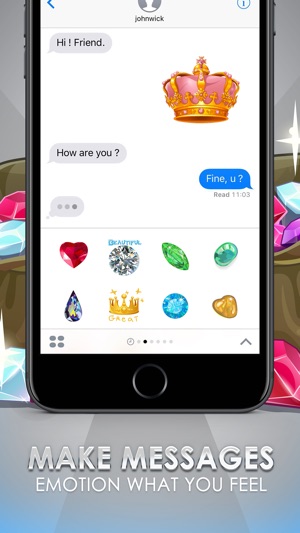 Jewellery Emoji Stickers Keyboard Themes ChatStick(圖2)-速報App