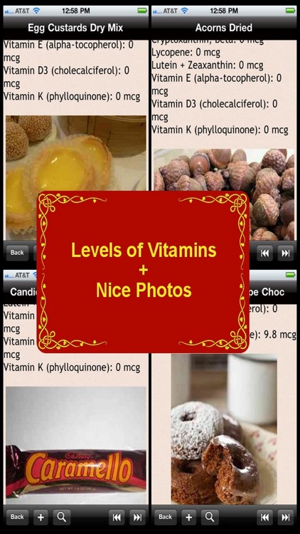 Food Vitamin Index List 1800+