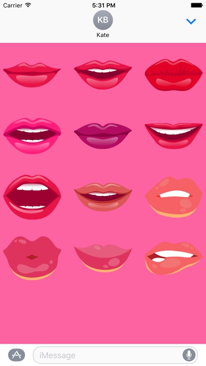 Flirty Lips Stickers