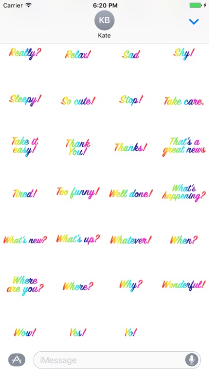 Expressions Colourful Stickers for iMessage screenshot-3