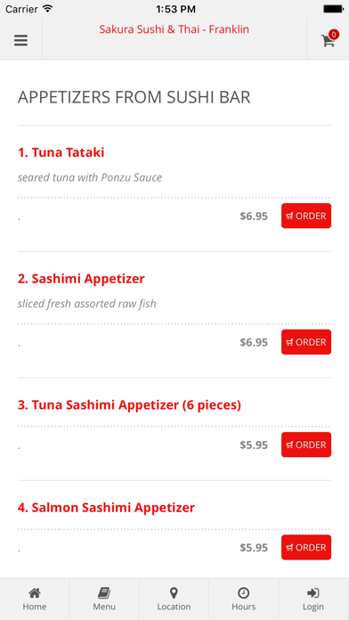 How to cancel & delete Sakura Sushi & Thai Franklin from iphone & ipad 3