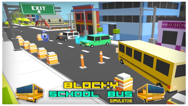 Blocky School Bus Simulator 3D