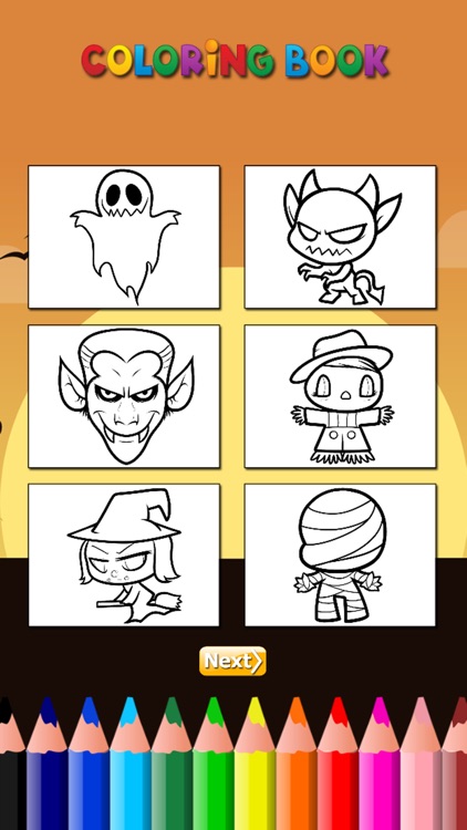 The Ghost Coloring Book Free Games HD: Learn to draw and color a devil, witch, skull and more screenshot-3