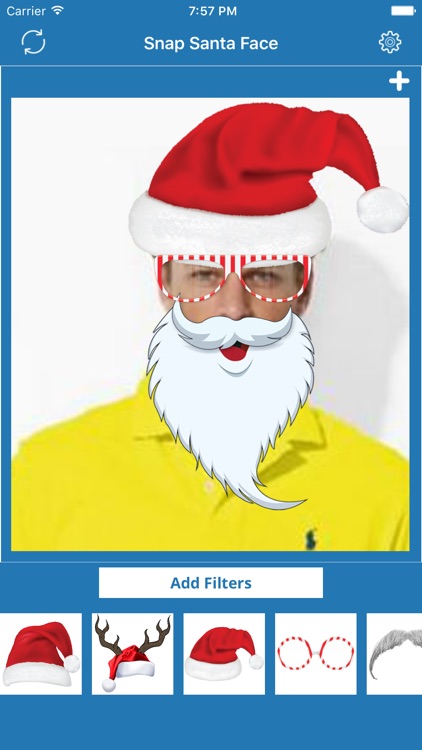 Snap Santa Face -Cute Emoji, Stickers, Santa Faces