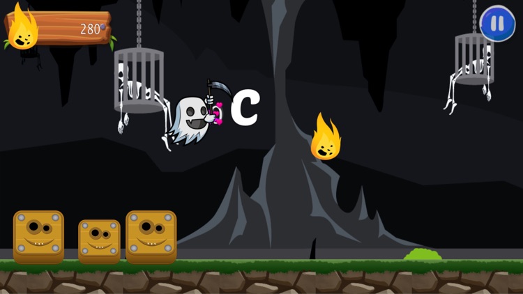 Flappy Ghost Adventure: ABC Run For Kid screenshot-4