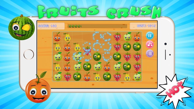 Fruit Crush Bump - puzzle match 3 fruit for kids