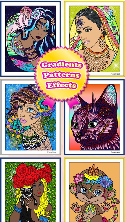 Adult Coloring Books Anti Stress Cats Pages Games screenshot-4