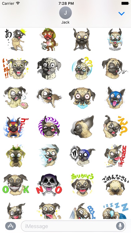 Cute Pug Stickers