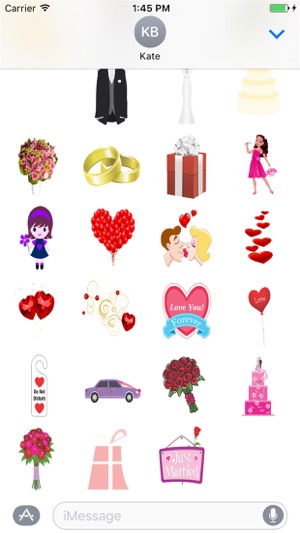 Adorable Wedding Stickers for iMessage(圖4)-速報App