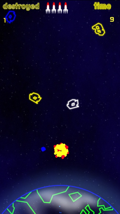 Neon Asteroids Attack