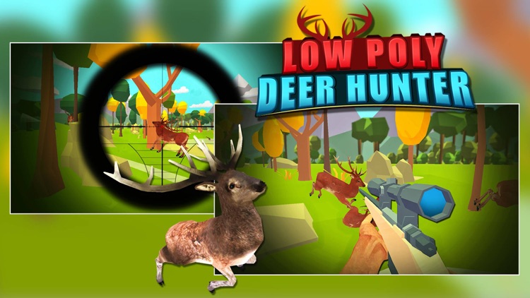 Low Poly Deer Hunter - pixel gun sniper shooting screenshot-3