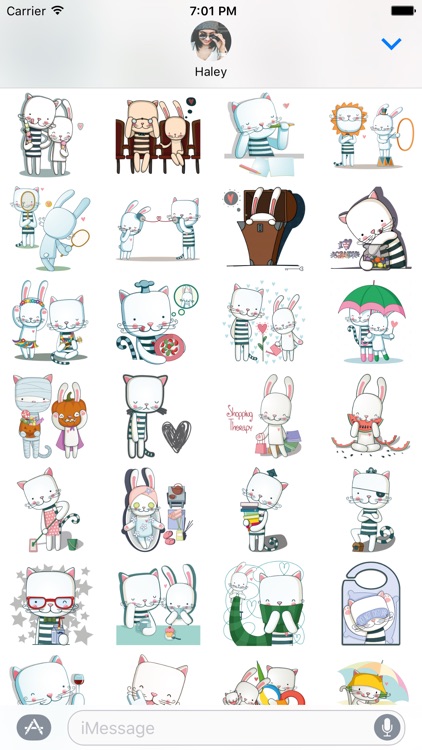 Megapack Cat & Hare  –  Couples Stickers
