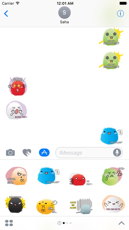 Colorful Furball Stickers for iMessage