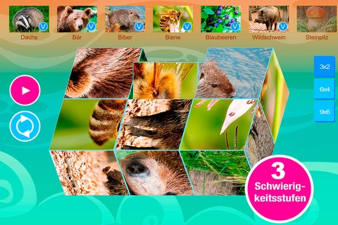 Smart Cubes: forest animals puzzle games for kids screenshot 2