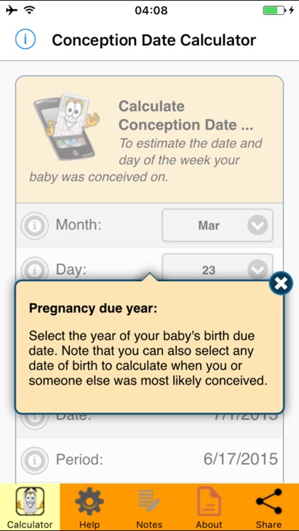 Conception Date Calculator screenshot-3