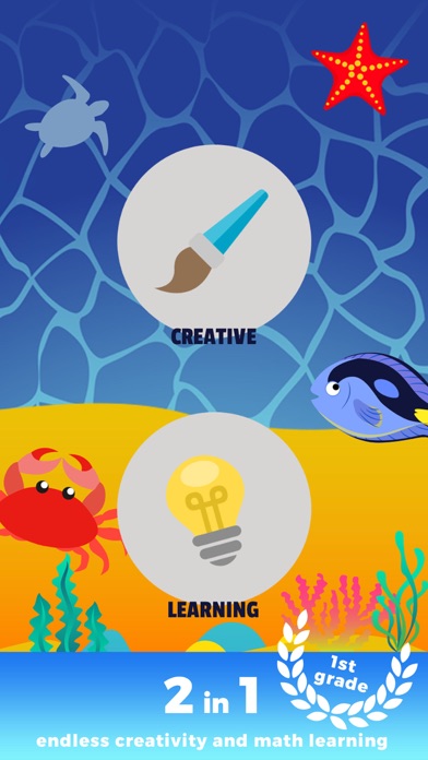 How to cancel & delete Kids Sea Life Creator - early math calculations using voice recording and make funny images from iphone & ipad 1
