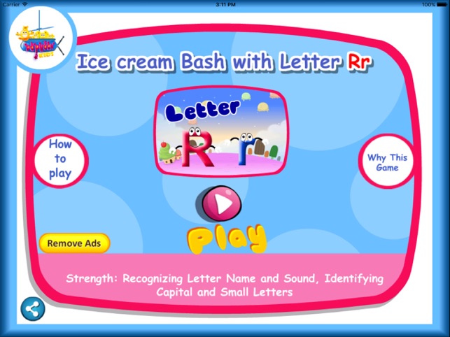 Ice cream Bash with Letter Rr(圖1)-速報App