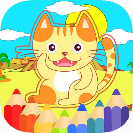 Cat Animal Coloring Drawing Book For Kids & Adults iOS App
