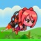 Jetpack Red Girl game gives you a fly in the sky