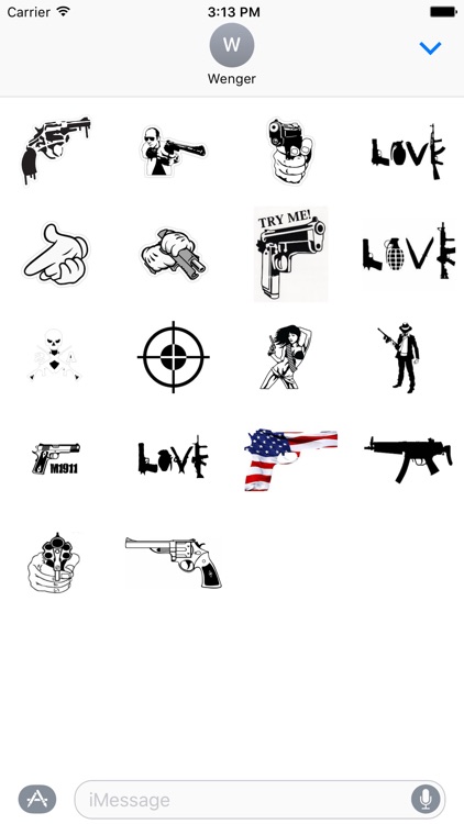 Gun Moji Stickers