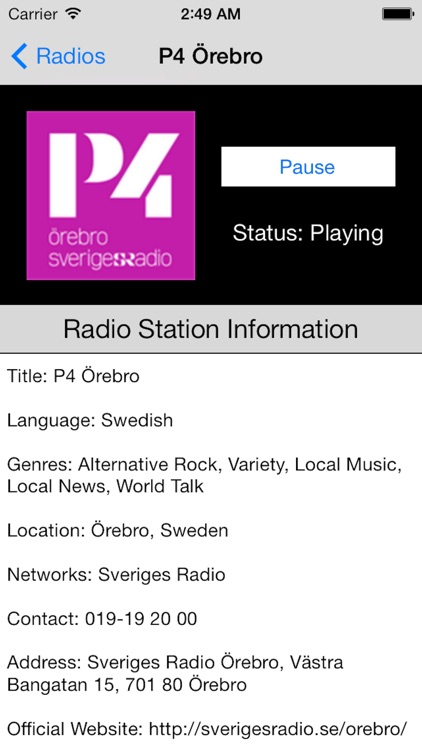 Sweden Radio Live Player (Swedish / Sverige / Svenska)