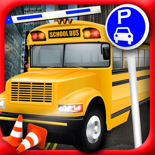 High School Bus Parking Test 3D Simulator Edition Icon