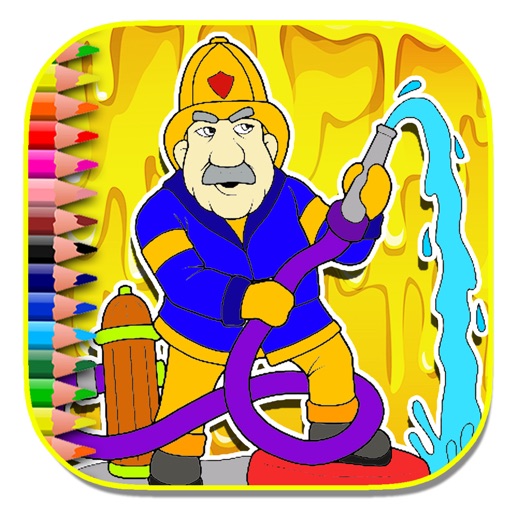 Kids Occupation Fireman For Coloring Page Game