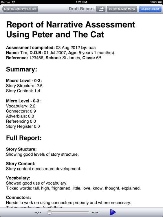 Peter and the Cat Narrative Assessment screenshot-3