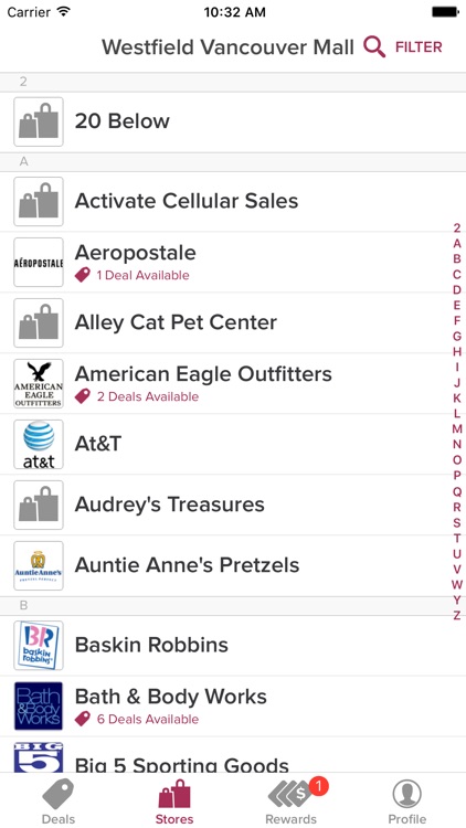 Westfield Vancouver Mall, powered by Malltip