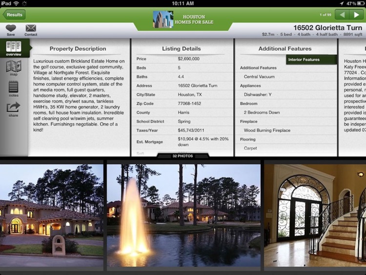 Houston Homes for Sale for iPad