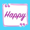 Handwritten Happiness Notes Quotes Stickers