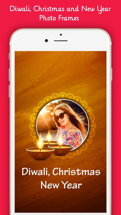 New Year Photo Frame: Diwali & Christmas Frames