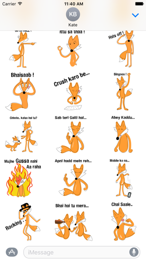 Fox Expressions friendship Indian desi stickers(圖2)-速報App