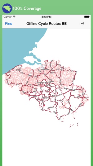 Offline Cycle Routes Belgium