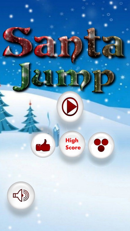 Christmas Santa Jump With Snow