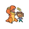 Justin and his Dinosaur sticker pack