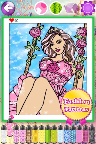 Fashion Coloring Book for Adults with Girls Games screenshot 2